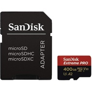 SanDisk Extreme Pro microSDXC, V30, U3, C10, A2, UHS-I, 200MB/s R, 90MB/s W, 4x6, SD adaptor, Lifetime Limited