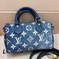 LV路易威登丹寧牛仔speedy nano枕頭包