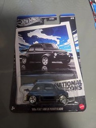 【Fiat 500D】全新風火輪黑色快意“600D ”玩具城市微型車模型車 hotwheels black color fiat 500d modificado economy city toys c