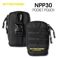 NITECORE NPP30 Tactical Pocket Pouch Power Bank Bag Earphone Pack Black MOLLE Military EDC Mini Purs