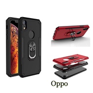 Casing Oppo A74 A95 A92 A93 F1S A59 F5 F9 F11 Pro F17 Pro Reno 5F Shockproof Hard Ring Army Phone St