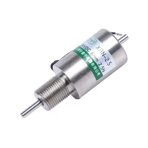 Circular Electromagnet Spiral Coil Tube Push Rod XRN-2.5 Stroke 6mm 14W DC 12V 24V Suction Force 250