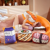 Creative salmon sushi food snacks simulation pillow cushion for lean on rice doll on the bed plus cr