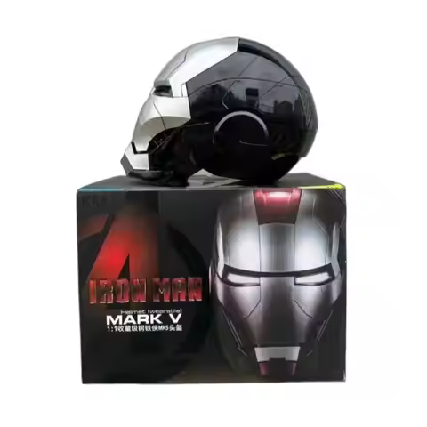 Iron Man MK5 Jarvis Helmet Voice Controlled Transformable Wearable LED Light Ears Overseas Customize