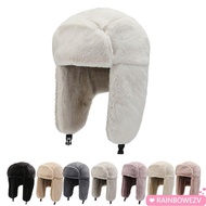 RAINBOWEZV Bomber Hat Trapper Thick Plush Windproof Winter Hat