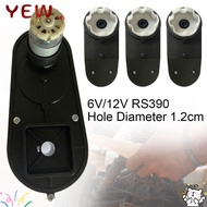 YYE Replacement Motor, Gearbox 6V/12V RS390 Electric Gearbox, High Speed Hole Diameter 1.2cm Car Mot