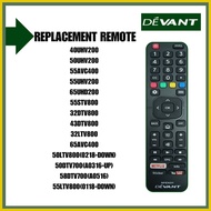 ∏ ✗ ◎ Devant Remote Control 40UHV200/ 50UHV200/ 55AVC400/ 55UHV200/ 65UHD200/ 50DTV700(A0316-UP)/ 5