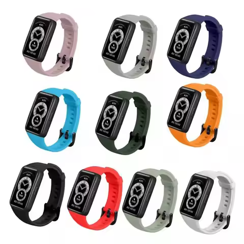 Silicone Strap For Huawei Band 6/Honor Band 6 Original Replacement Smart Bracelet Wristband Belt For