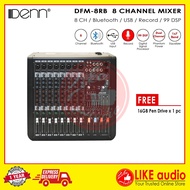 DENN DFM-8RB 8-CHANNEL DIGITAL SIGNAL PROCESSOR (DSP) MIXER FREE 16GB PEN DRIVE x1