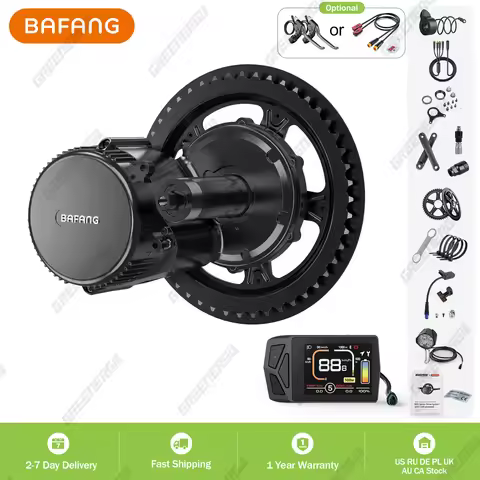 BAFANG 36V 500W 350W 250W Mid Drive Motor Electric Bicycle Conversion BBS01B BBS02B with Dlsplay Kit
