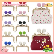 CHANMVPHD Purse Frame Kiss Clasp, Candy Color Metal Purse Clasp Frame, Square Purse Frame