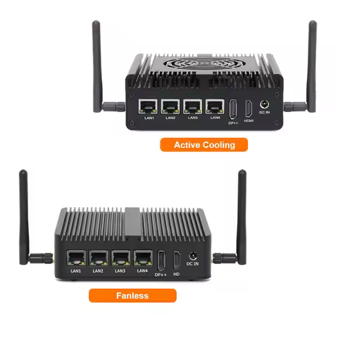 ZXY Linkleaps 4 2.5GbE Intel I225 Industrial Mini PC with N100 J6426 J4125 4C 4T Embedded Soft Route