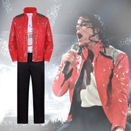 S-Michael Jackson Stage Costume cosplay Red Leather Costume cosplay cos Costume 5.9
