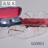LZBR GU #Glasses Frame GG0901 Metal Men Square Frame Myopia Glasses Frame Women Flat Glasses