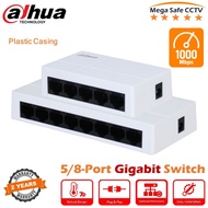 Dahua 5Port/8Port Unmanaged Gigabit Switch, 10/100/1000 Mbps, Plastic Casing, DH-PFS3005-5GT-L