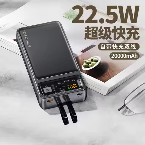 PD 22.5W Power Bank 20000mAh Fast Charging External Battery Portable 2*1260110 Battery Power Bank Ch