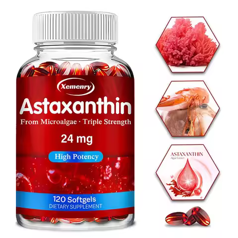Astaxanthin 24mg - Promotes Cardiovascular Health & Accelerates Metabolism Supporting Eye, Joint & S