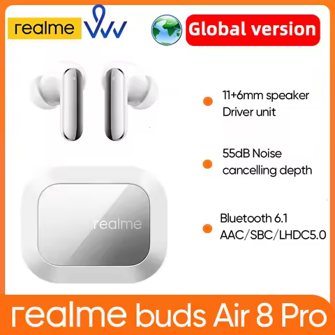 Global Version realme Buds Air 8 Pro TWS Earphone 55dB Noise cancelling depth True Wireless Earphone