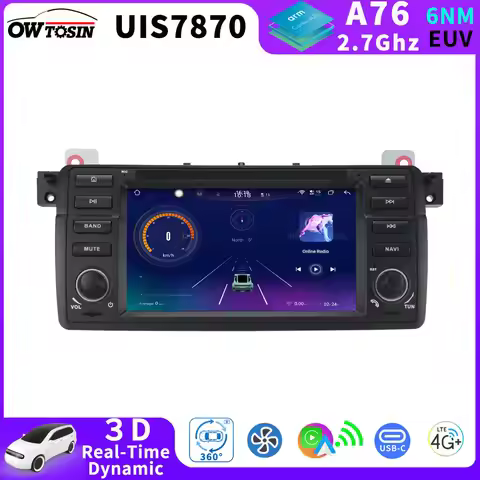 Android 15 Car Stereo GPS CarPlay AHD For BMW 3 Series E46 M3 316i 318i 320i 323i 325i 328i 330i Rov