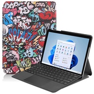 Flip case for Microsoft Surface Go 4 3 2 stand cover SurfaceGo Go4 Go3 Go2 10.5 inch PU leather protective casing holder, can hold and work with keyboard together