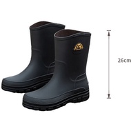 Versi Korea Tabung Tengah Elastisitas Tinggi Tahan Air Sepatu Boots Pria Import Premium Bots Premium