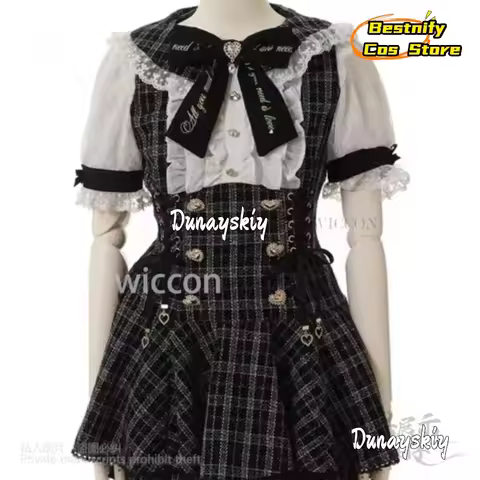 Bestnify Cos@Japanese Y2K Jirai Kei S-5XL Full Landmine Series Mass Short & Long Sleeve Shirt Shorts