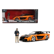 FAST & FURIOUS Tokyo drift movies : 1997 Han's Mazda RX-7 Veilside w/ han figure 1:24 Diecast Collec