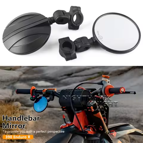 A pair For 390 Enduro R 690 SMCR KLX 230 250 300 Dirt Bike Side Rear View Mirror Motorcycle Universa