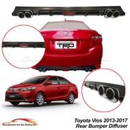 Toyota Vios 2013-2017 Rear Bumper Lip Diffuser (Matte Black)