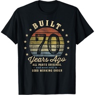 Men's cotton T-shirt Built 70 Years Ago - All Parts Original Gifts 70th Birthday T-Shirt Fast Shippi