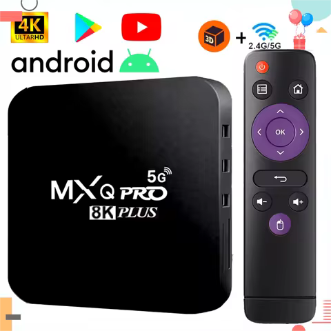 MXQ Pro Smart TV Box Android12 8K With H3 2.4/5G Dual-WIFI 3D Video Media Player Home Theater Set-to