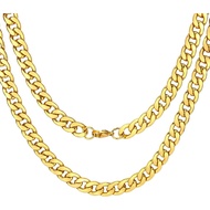 AHIER Gold Chain Necklace, 20"/24" Gold Necklace, Necklace for Men, Ultra Luxury Look& Feel Real Sol