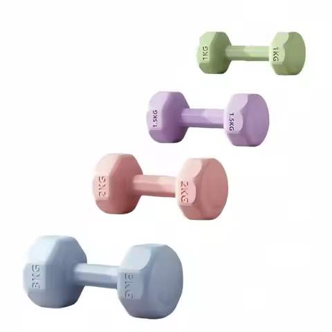 1Pcs 2kg Coated Dumbbells Home Fitness Equipment New Design for All Ages Arm Muscle Training Men Wom