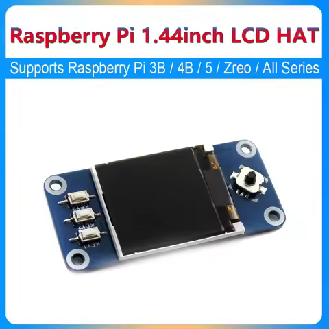 Raspberry Pi 1.44inch LCD Display HAT Screen 128x128Pixels 65K color SPI Interface Supports Raspberr