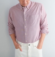 era-won เสื้อเชิ้ต รุ่น Oxford shirt Mercerizing สี Maroon 2024