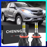สำหรับMazda BT-50 (MK2) ปี 2012-2021 (ไฟหน้า) - หลอดไฟหน้าLED 12-24V 6000K สีขาวจำนวน 2 รับประกัน 1