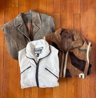 H&M Women’s Sport endurance series white jacket  女裝白色外套 / 啡色真皮西裝外套 /迷彩真皮外套 Leather Coat