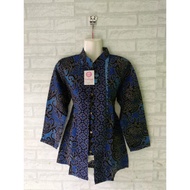 blouse batik kerja lengan panjang .