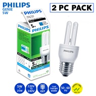2 PC Pack | Philips Genie Energy Saver | 5W=25W | E27 | 220-240V | 50-60Hz | Cool Daylight