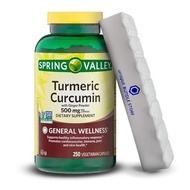 Spring Valley, Turmeric Curcumin 500mg, with Ginger Powder 250 Count General Wellness, Turmeric Curc