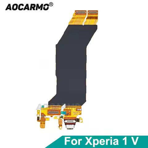 Aocarmo For Sony Xperia 1 V X1v Charging Port Type-C Connector Flex Cable Repair Part XQ-DQ72 DQ62 D