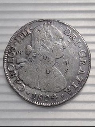 西班牙銀幣1804 Silver Mexico 8 Reales Carolus Carlos IIII