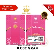 [Promotion] Gold Bar BABY GOLD 999  PVC 0.002g(2MG) EMAS 999 PURE GOLD/Souvenier Gift