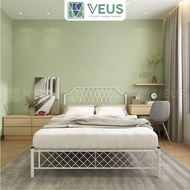 Veus Minton Queen Size Bed Frame Katil Besi Queen Bed Murah Katil Metal Double Bed Frame White Katil Besi Putih