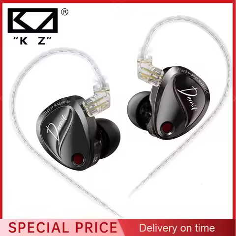KZ Duonic HiFi Earphones with Super Stroke Three Magnetic Planar Driver HM Acoustic Tuning Lossless 