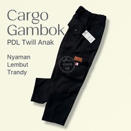 Black Premium Twill Children's Cargo – Cool, Strong, Stylish, Comfortable • 1–10 Years • kaf-store_u