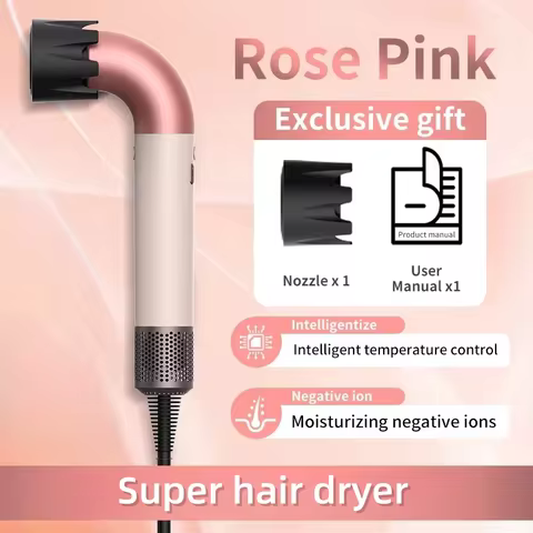 Portable Leafless Hair Dryer Ultra Compact Negative Ion Hair Styling Tool Home Salon Travel Friendly