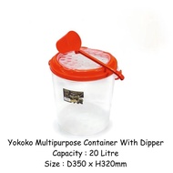 Yokoko Multipurpose Container With Water Dipper BT492 20L/BT493 25L /Dispenser Water/Bekas Simpanan 