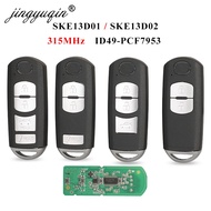 jingyuqin 315MHz ID49 Chip SKE13D-01 SKE13D02 2/3/4BTN Smart Remote Key Fob for Mazda 3 6 MX-5 Miata 2013-2019 Mitsubish