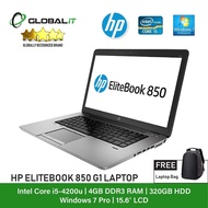 (Refurbished Notebook) HP Elitebook 850 G1 Laptop / 15.6 inc LCD / Intel Core i5 / Windows 7